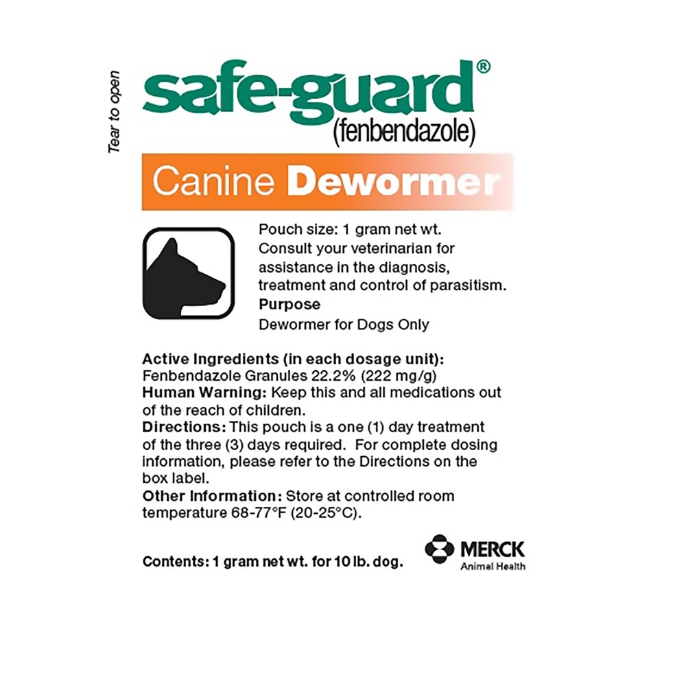 Safe-Guard Canine Dewormer, 3 x 1 g
