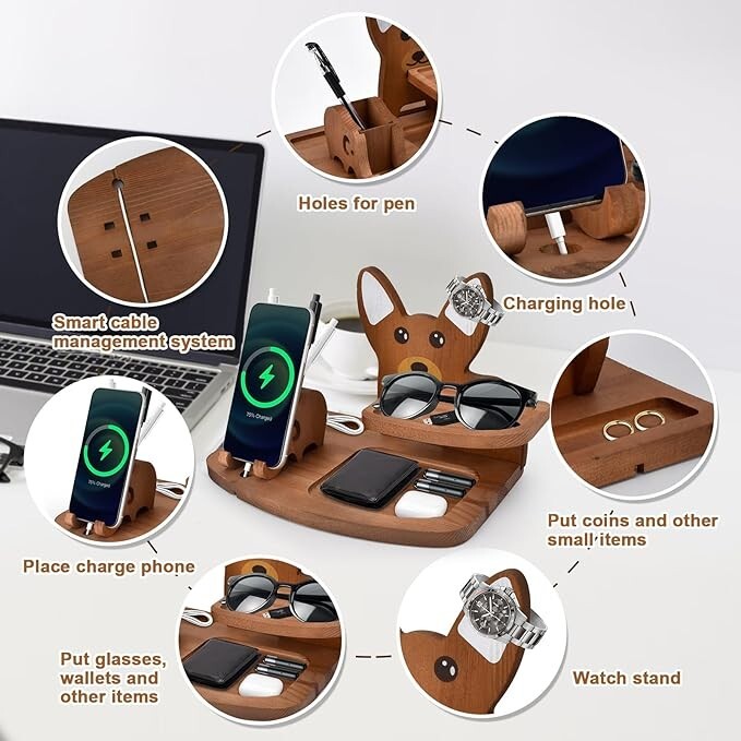 Wood Phone Docking Station