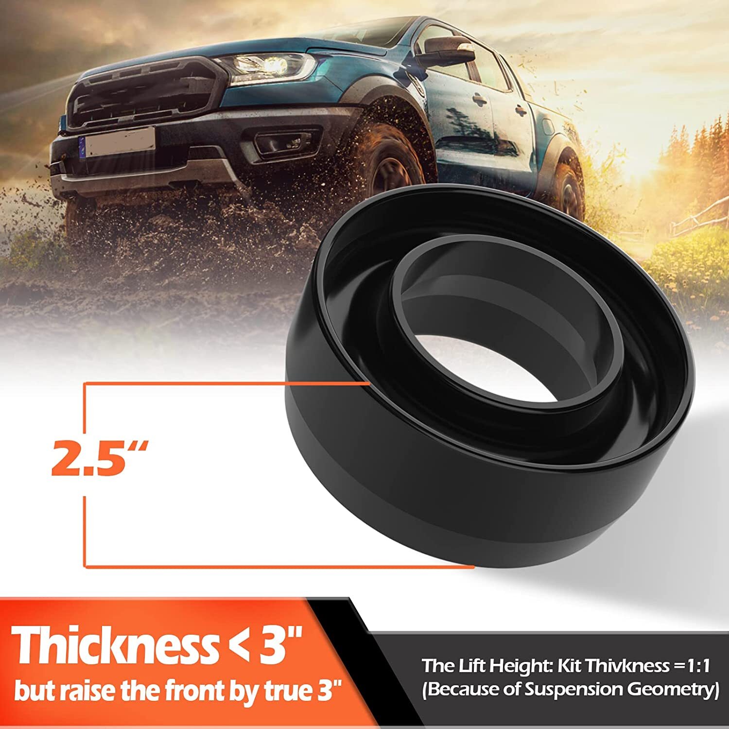 3" Fit ONLY 2WD 1994-2018 94-18 Dodge Ram 1500 2500 3500 Front Lift Leveling Kit