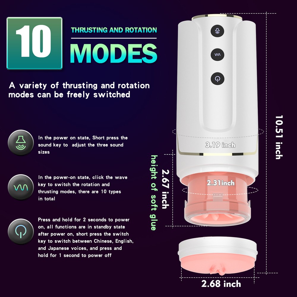 Automatic Male Masturbaters Rotating Thrusting Sucking Man Stroker Cup Lubricant