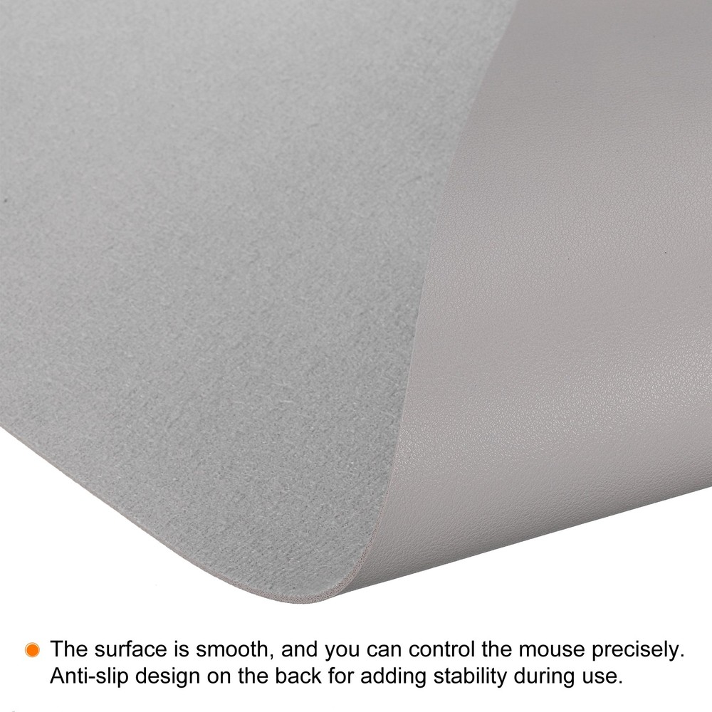 24"x12" Desk Mat Protector Non-Slip Mouse Pad Mat Gray