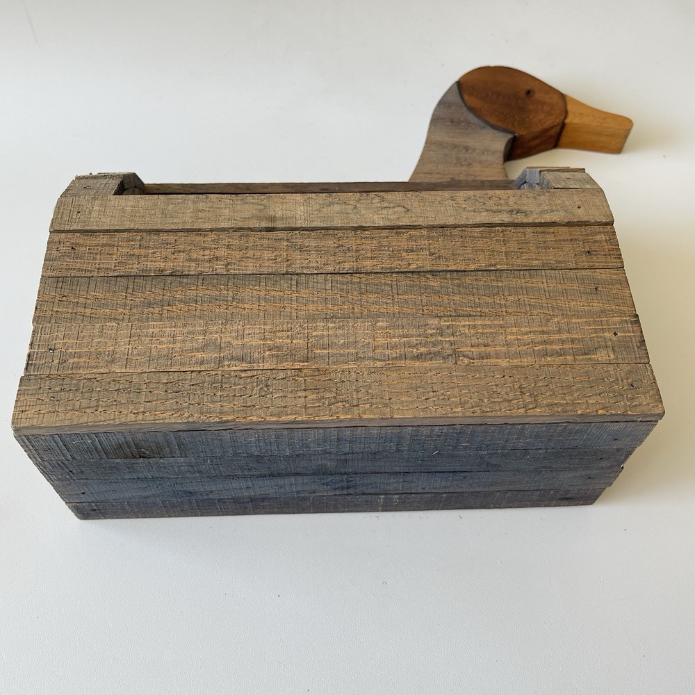Folk Craft Style Duck Open Box - Table Sit