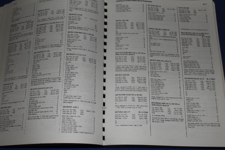 Catalog United States Naval Postmarks 5th ed 1997 Kent BlueLakeStamps Useful!