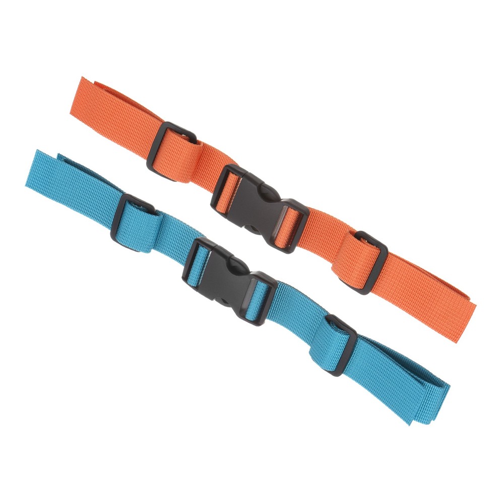 2 Pack Backpack Chest Strap Set Strap with Quick-Release Buckle, Sky Blue,Orange