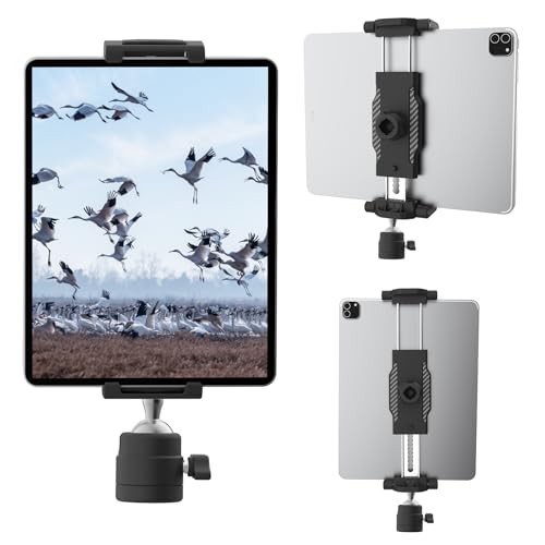 Universal Tablet Tripod Mount Adapter for iPad with 360° Rotatable Ball Head
