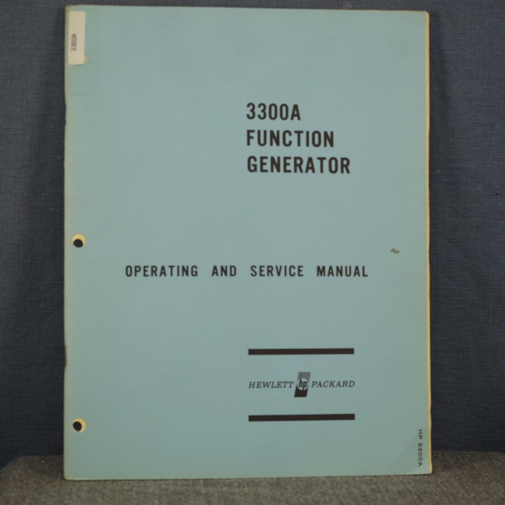 HP 3300A Function Generator Operating & Service Manual