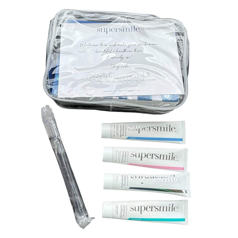 Supersmile Teeth Whitening Kit Toothpaste Accelerator Toothbrush Shade Guide