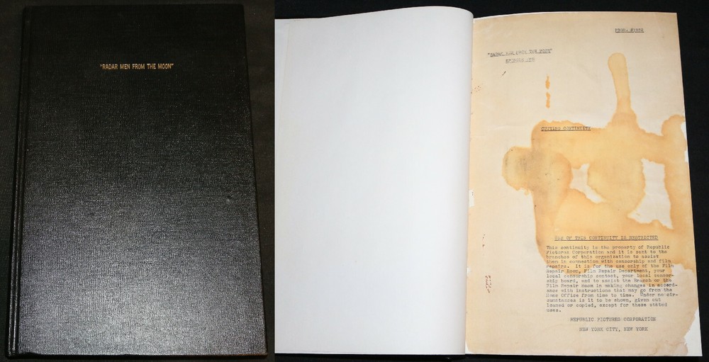 Radar Men from the Moon Original Bound Script Entire 12 Chapter Serial (EX) 1952