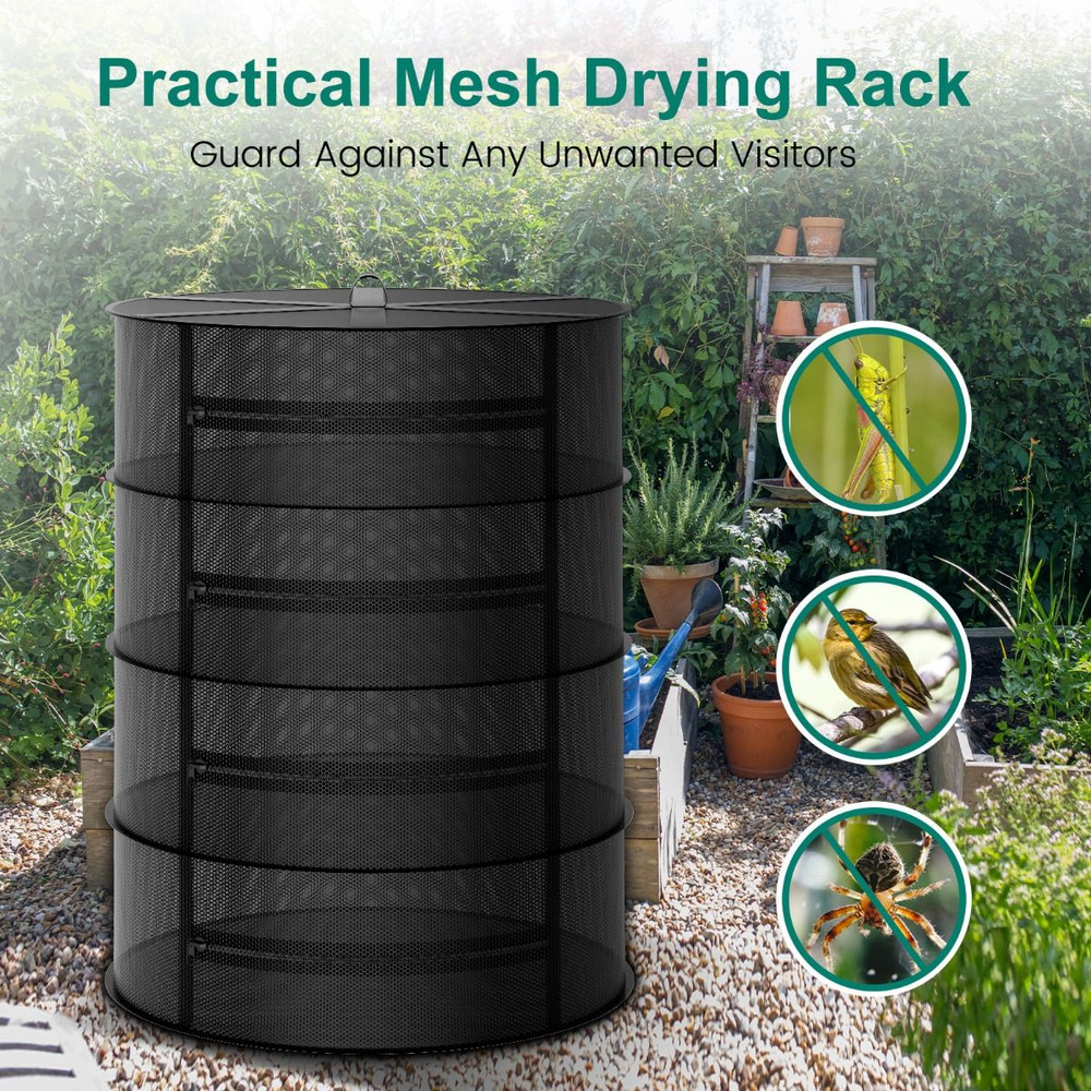 Mars Hydro 4/6 Layer Mesh Herb Drying Rack With Pruning Shear Hanging Dryer Mesh