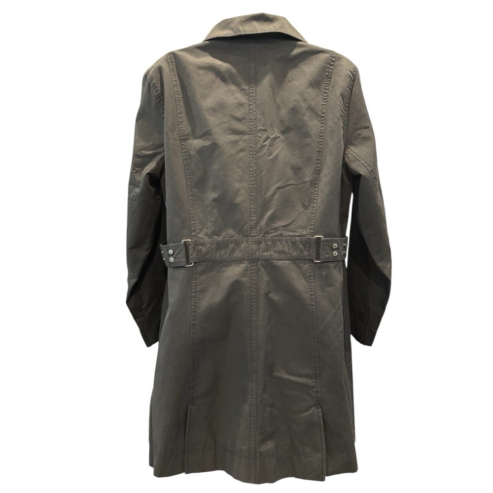 Eddie Bauer Black Utility Coat Women’s Medium – Button Front Jacket Cotton Nylon
