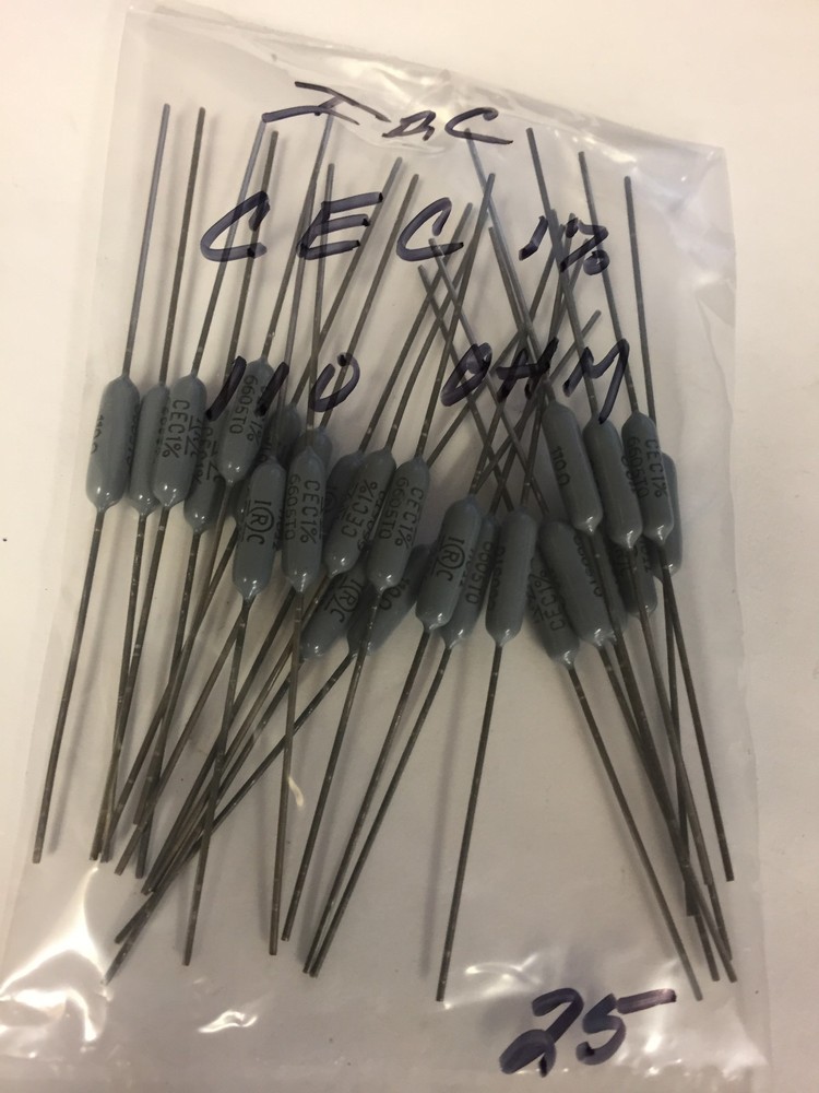 IRC CEC 110 OHM 1% RESISTORS 25 PCS NOS