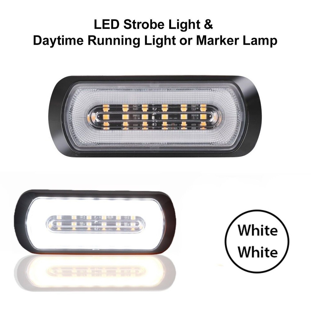 Halo Ring, Dual Function, White LED Strobe & White Halo/Marker Light Flashing