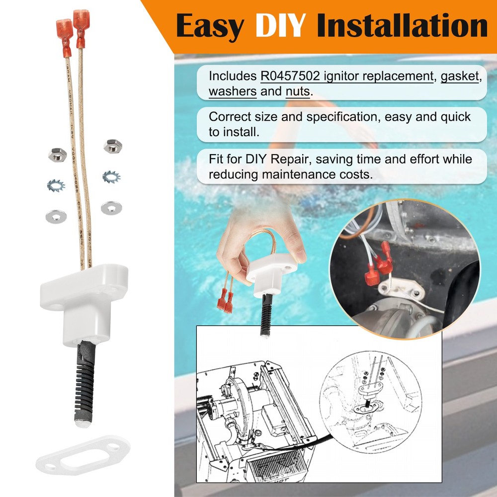 R0457502 Hot Surface Ignitor Replacement Fit for Zodiac Jandy Legacy LRZE Pool