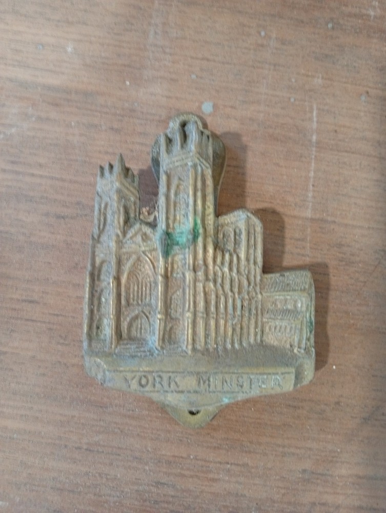 Old solid brass York Minster door knocker