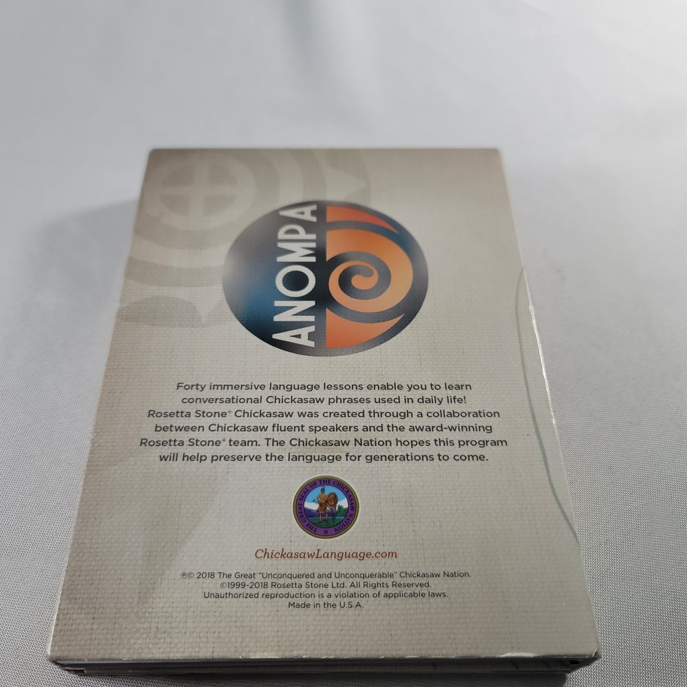 Rosetta Stone Chickasaw Level 1 CD/DVD, 4-Disc Audio/Video Language Learner