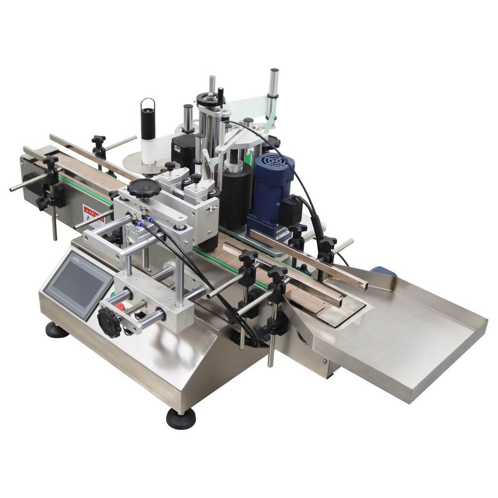 110V Desktop Automatic Round Bottle Labeling Machine for Transparent/Full Label