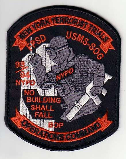 NEW YORK TERRORIST TRIALS PATCH 1993 -RARE PATCH - LE001