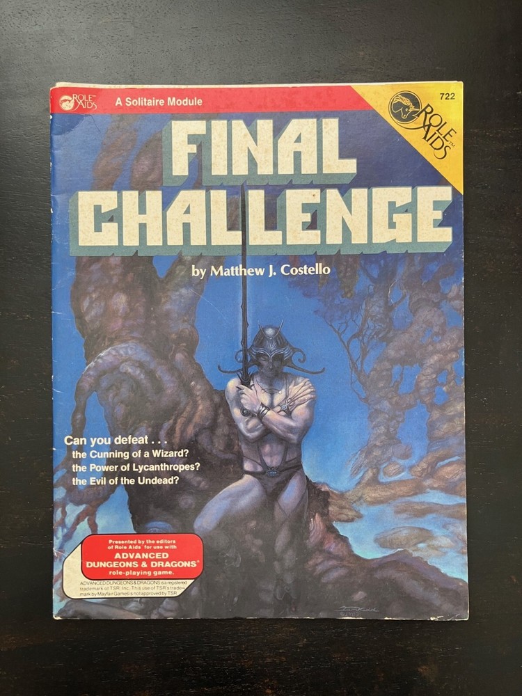 Advanced D&D Dungeons & Dragons Role Aids 722 Final Challenge