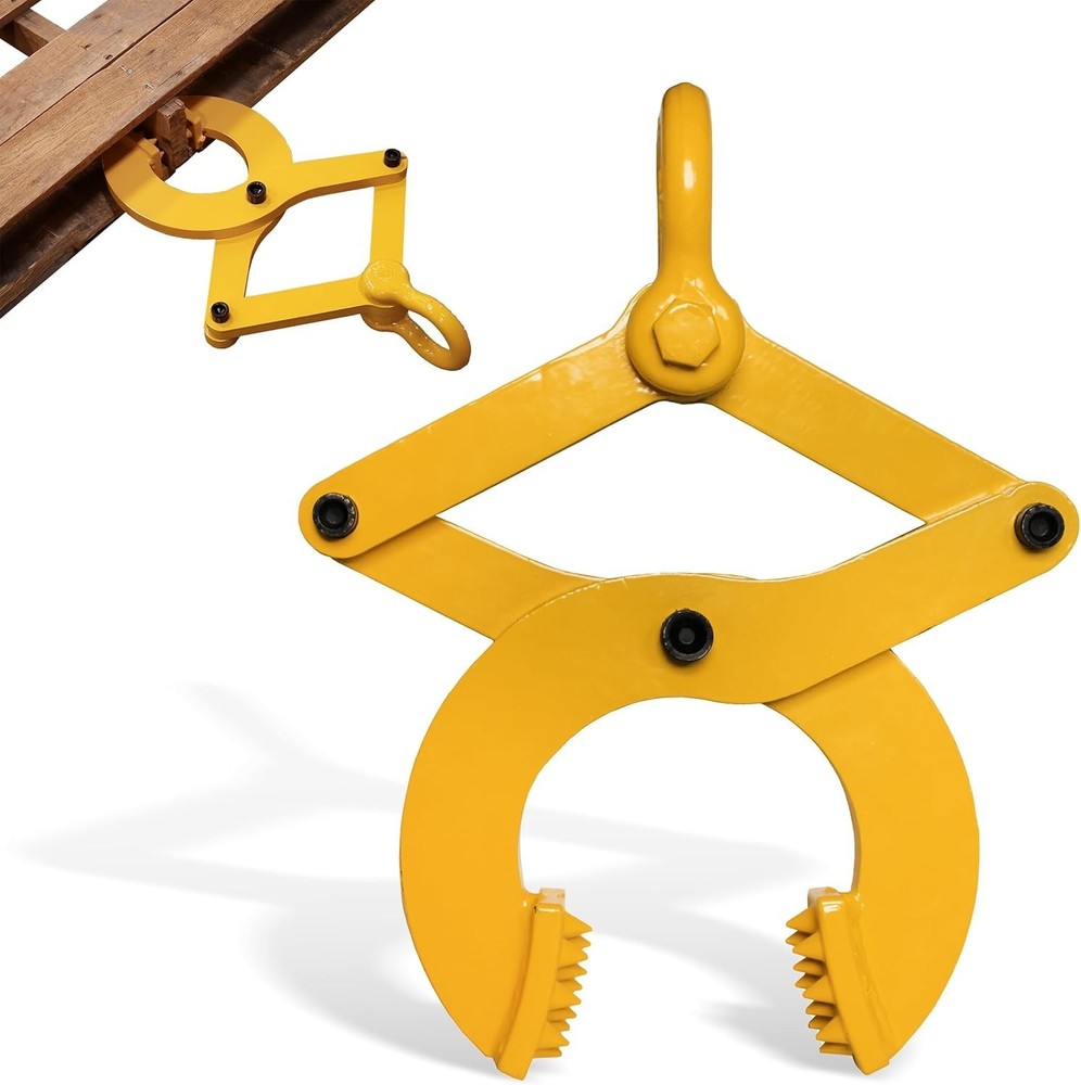 Pallet Puller Clamp 6000lb Forklift Chain Grabber Hook Heavy Duty Tool