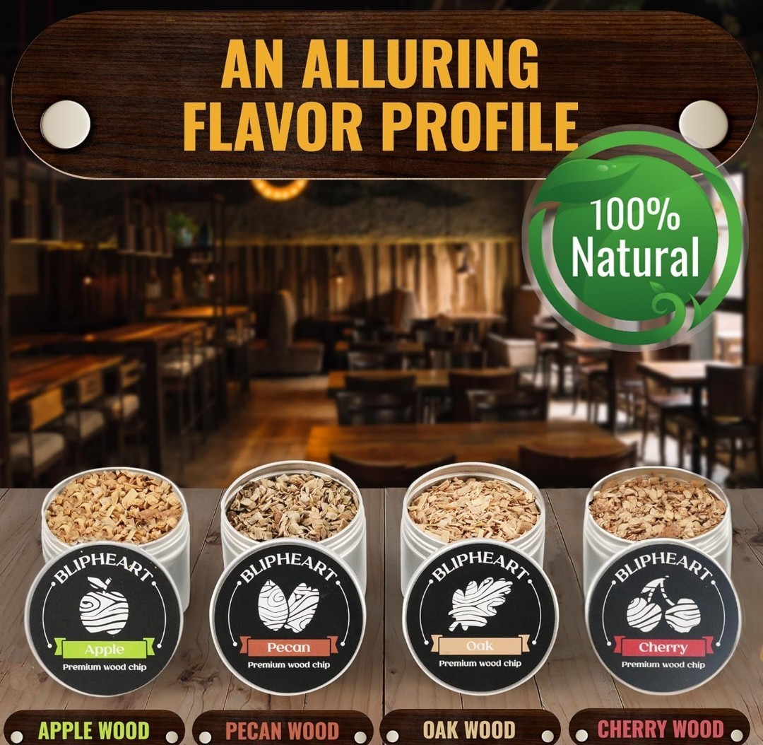 Cocktail Smoker Kit with Torch - 19-Piece Whiskey - Bourbon Smoking Set, 4 Wo...