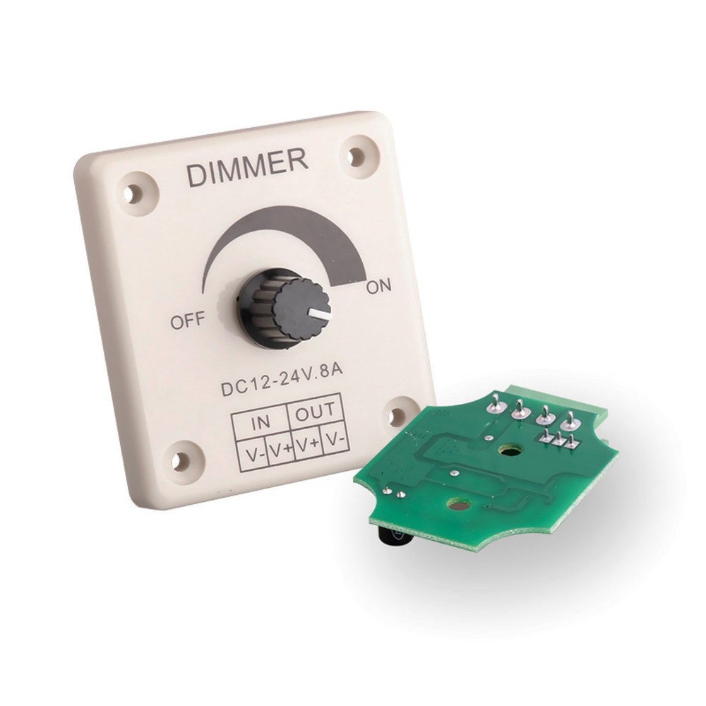 12V 24V LED Light Dimmer Switch 8A Voltage Regulator Adjustable Controller