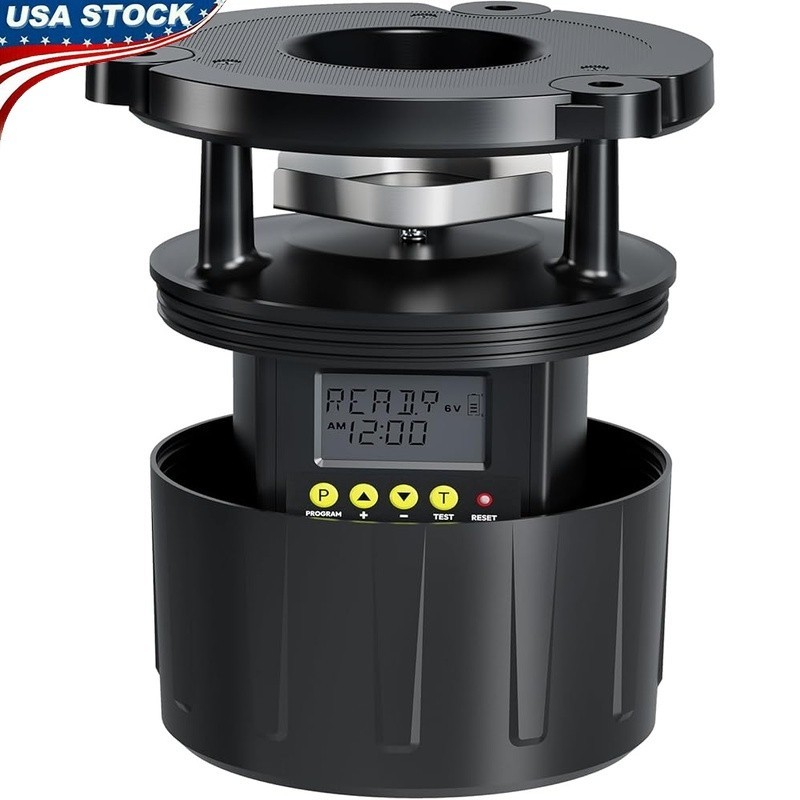 Efficient Deer Feeder Kit Digital Timer Solar Panel Compatible Adjustable Arms