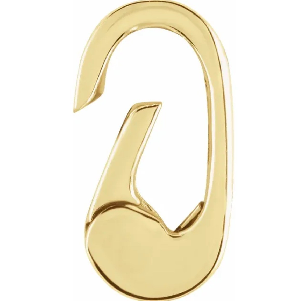 10mm OD 3mm ID 14k Diamond Yellow Gold Mini Charm Hinged Bail Enhancer Pendant