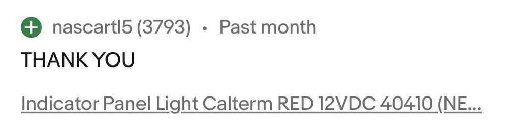 Indicator Panel Light Calterm RED 12VDC 40410 (NEW) Qty-1 Free Same Day Shipping