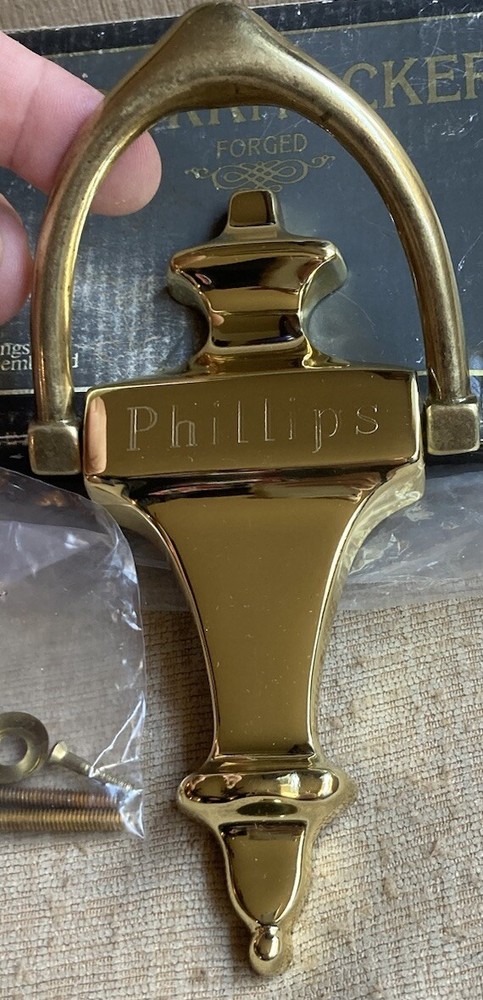 Things Remembered Solid Brass Hand Crafted Door Knocker “Phillips” Made In Spain