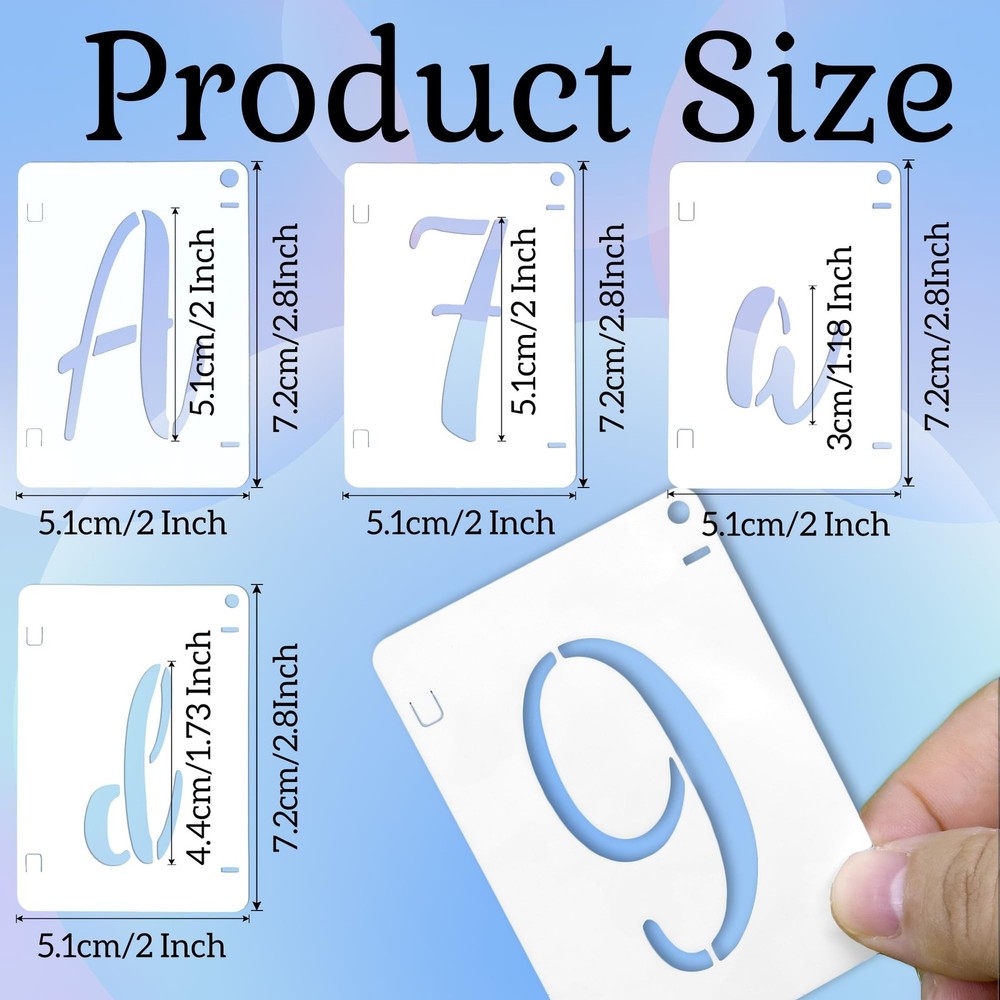 Letter Stencils Interlocking Stencil Kit Reusable Boutique Calligraphy Stenci...