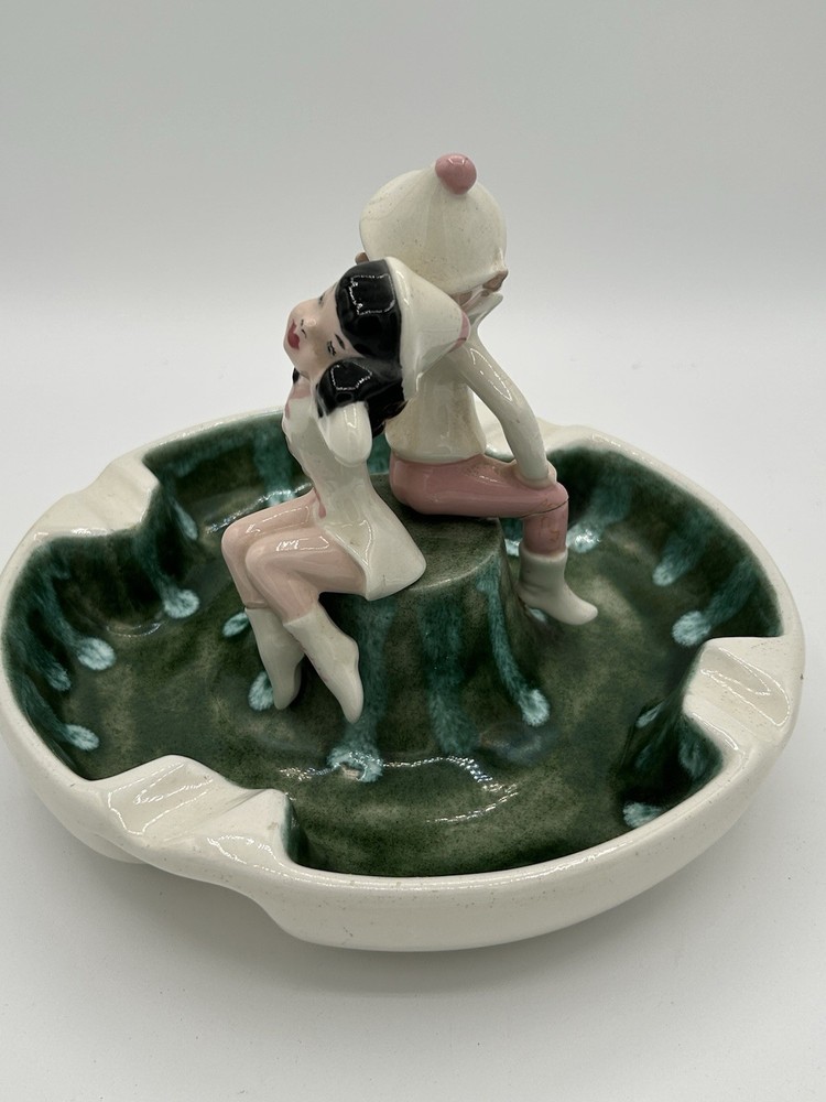 Vintage MCM Pixie Elf Ceramic Ashtray 1960 Hobbyist Condition Issues Please Read