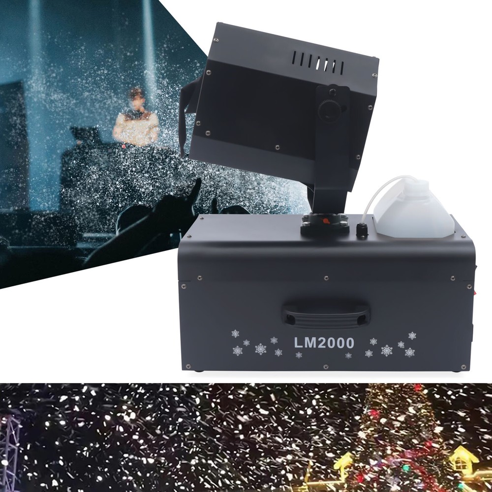 Snowflake Effect Machine 2000W Stage Snow Flake Maker 90° Rotatable w/Remote