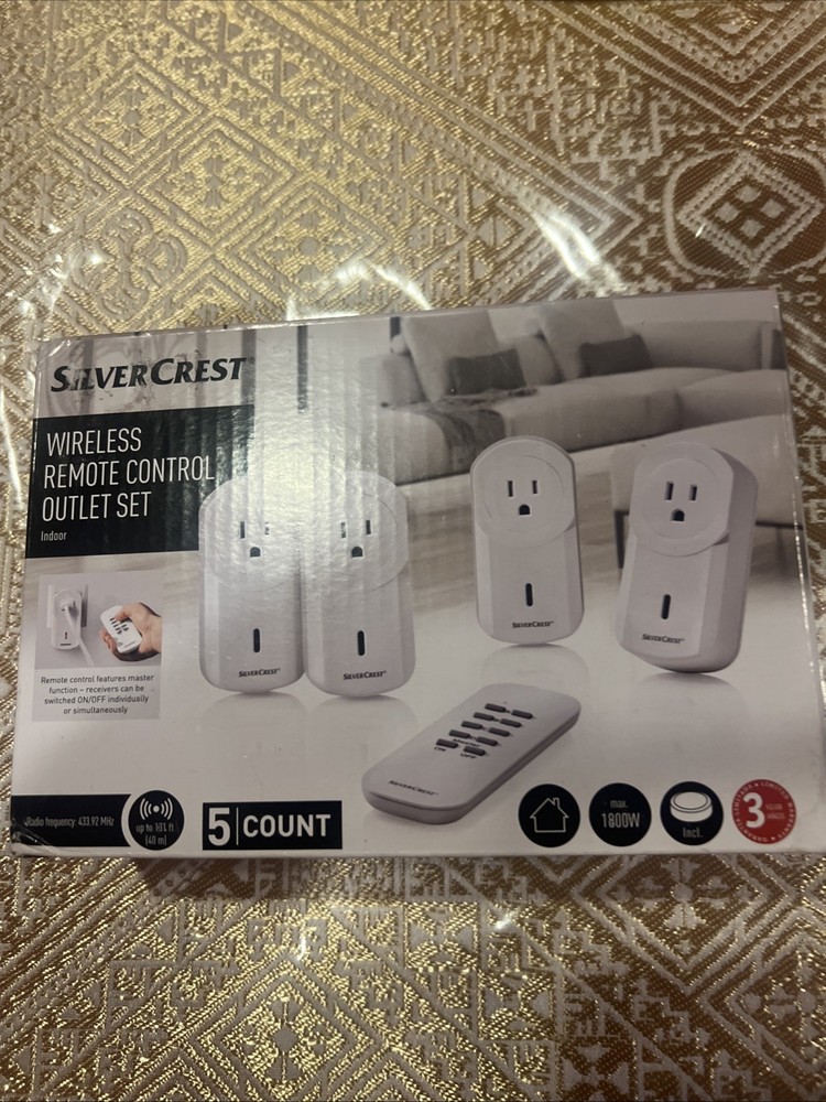 SilverCrest Indoor Wireless Socket Set - Up To 40m Range / 5 Piece Set