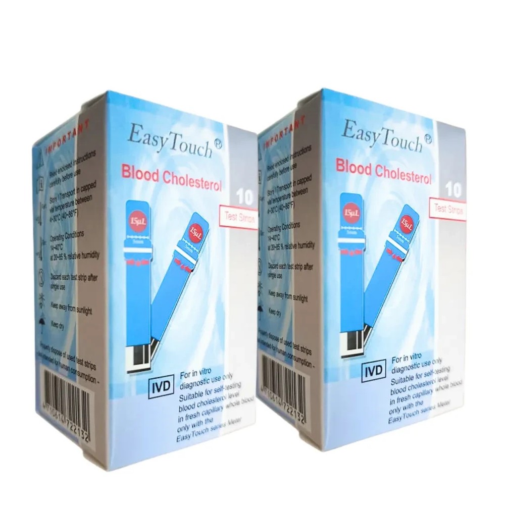 Self Testing EASY TOUCH Blood Cholesterol 1 Box - 10 Test Strips