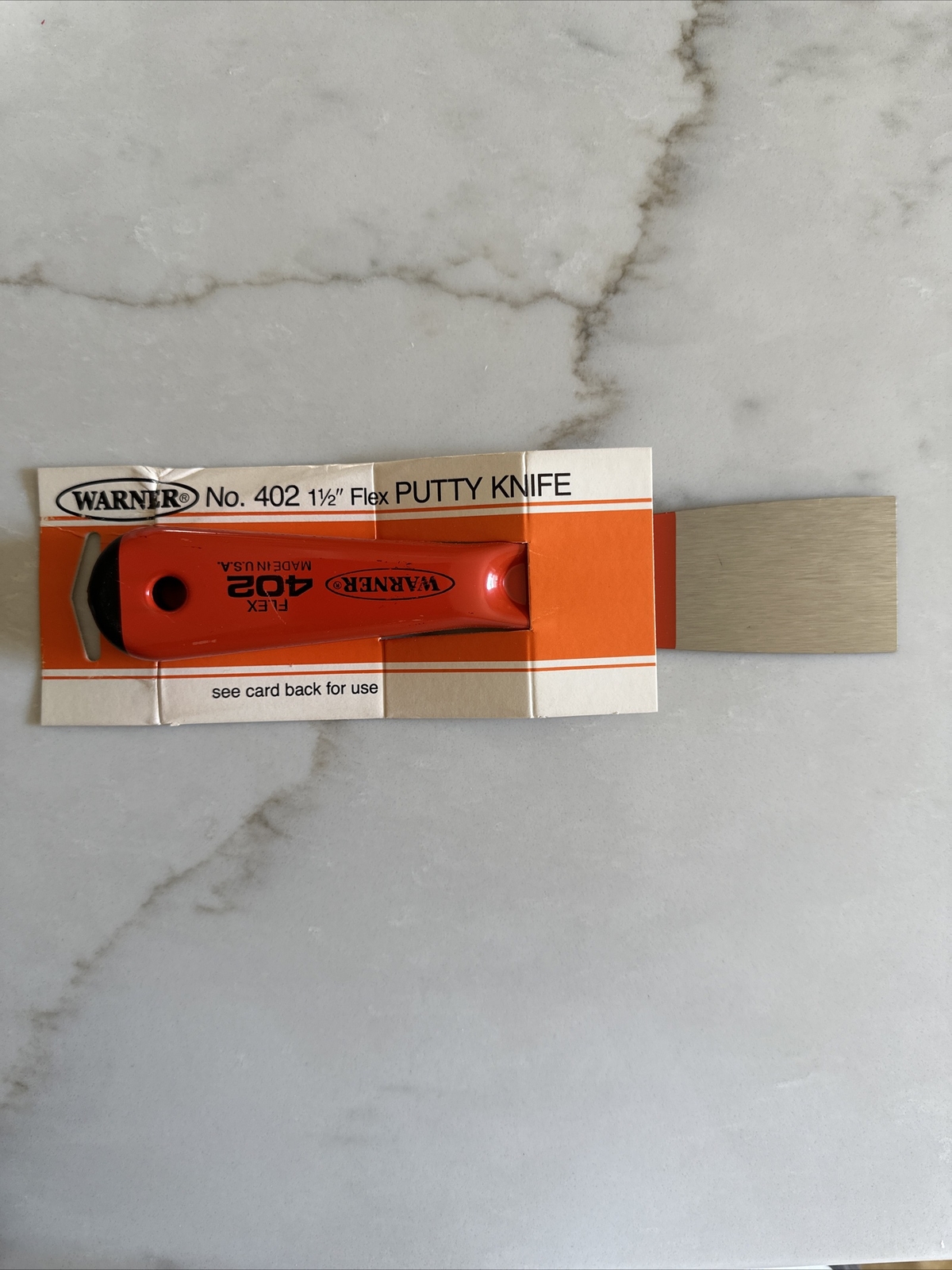 VINTAGE,WARNER No. 402 ,1-1/2" FLEX PUTTY KNIFE, (EXTREMELY RARE NEW)