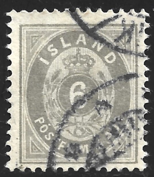 Iceland, Scott #25, 6a Numeral Issue, Used