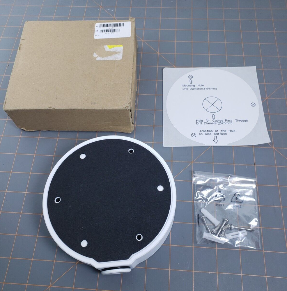 White Universal Junction Box Mount for IPC323X Series Fixed Dome