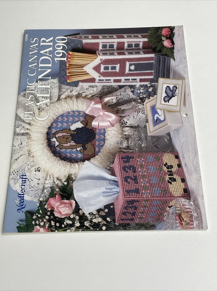 Needlecraft 1990 Plastic Canvas Calendar 12 Designs Pattern