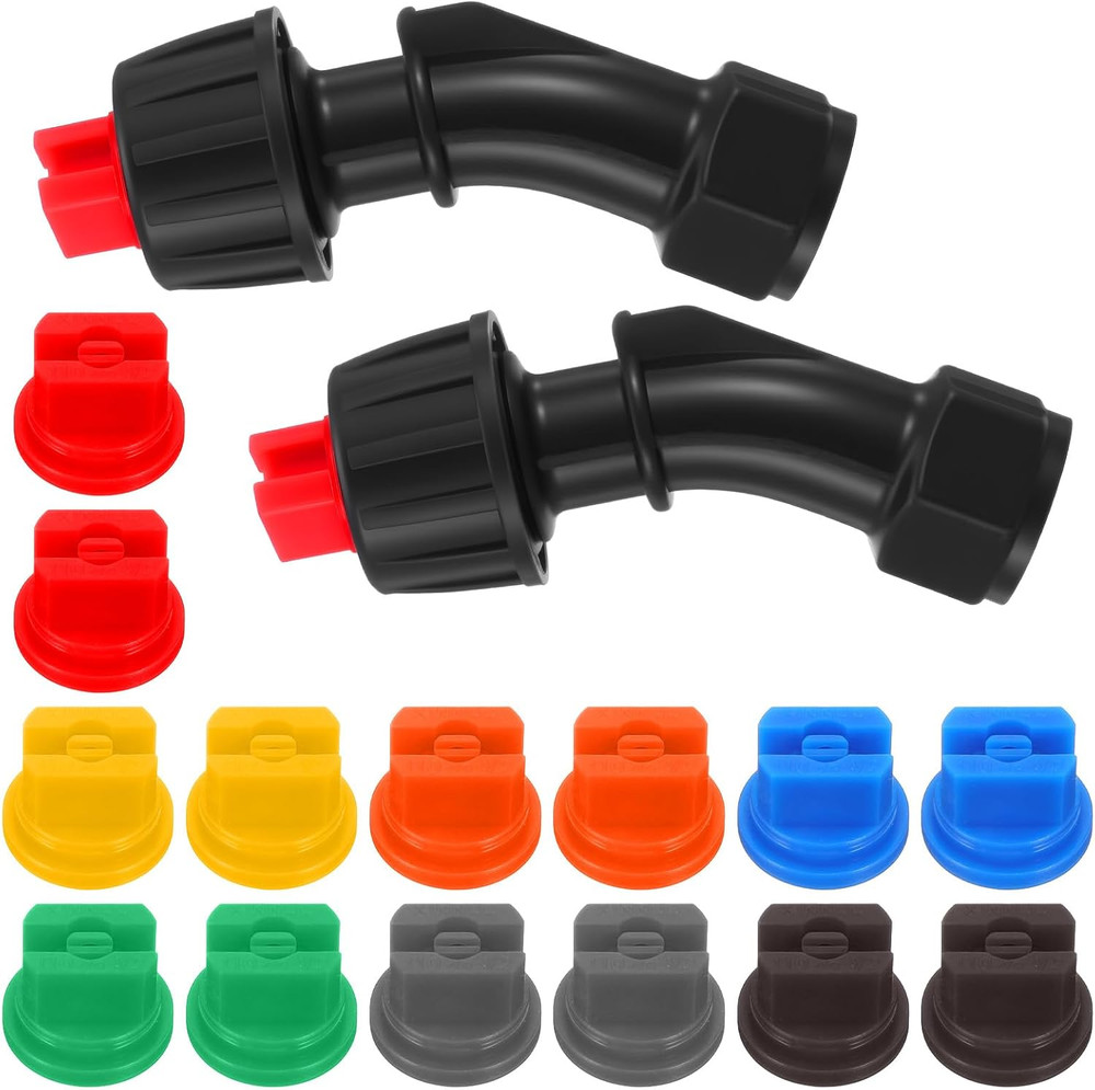 110° Flat Fan Spray Nozzle Tips Set for Agricultural Sprayers, 2 Pack