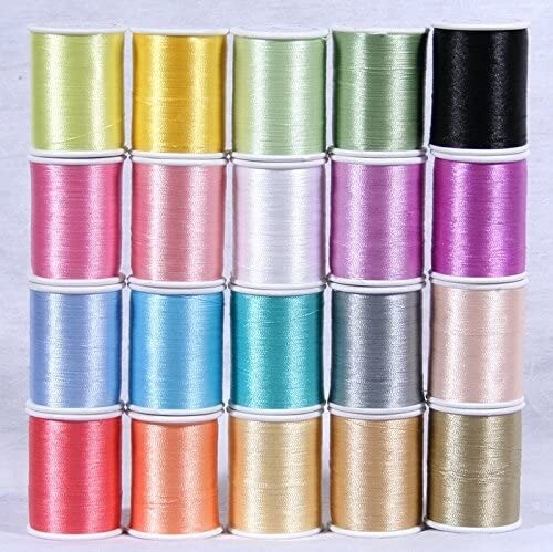 20 Spools Premium Quality Threads of Polyester  Embroidery Machine  1-Set