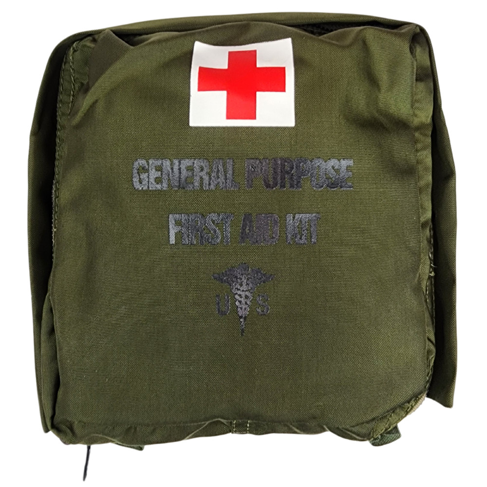 Olive Drab Zippered First Aid Kit w/Strap – New *mocinc.1982*