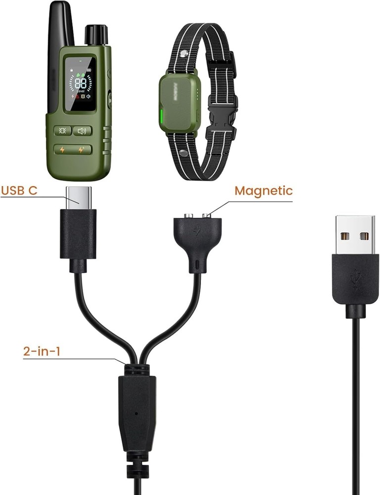 Durable 3ft Dog Collar Charger Cable - Universal USB-C & Magnetic Compatibility