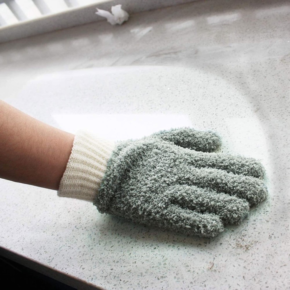 3 Pairs Multi-Purpose Microfiber Dusting Gloves for Efficient Home Care (S/M)