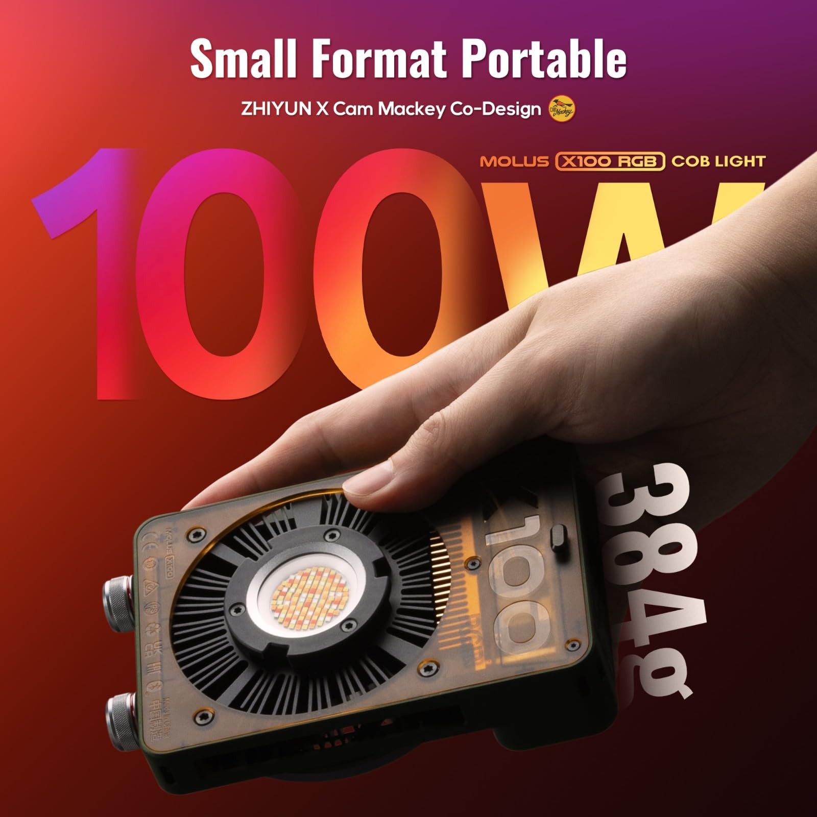 ZHIYUN MOLUS X100 RGB PRO V2 100W Full Color Portable RGB Video Light