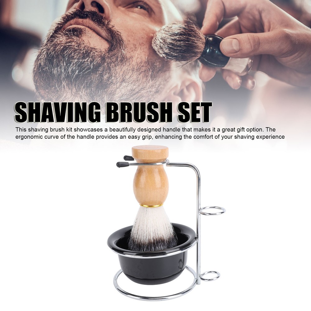 Stylish Shaving Brush Set Efficient Lathering For Men