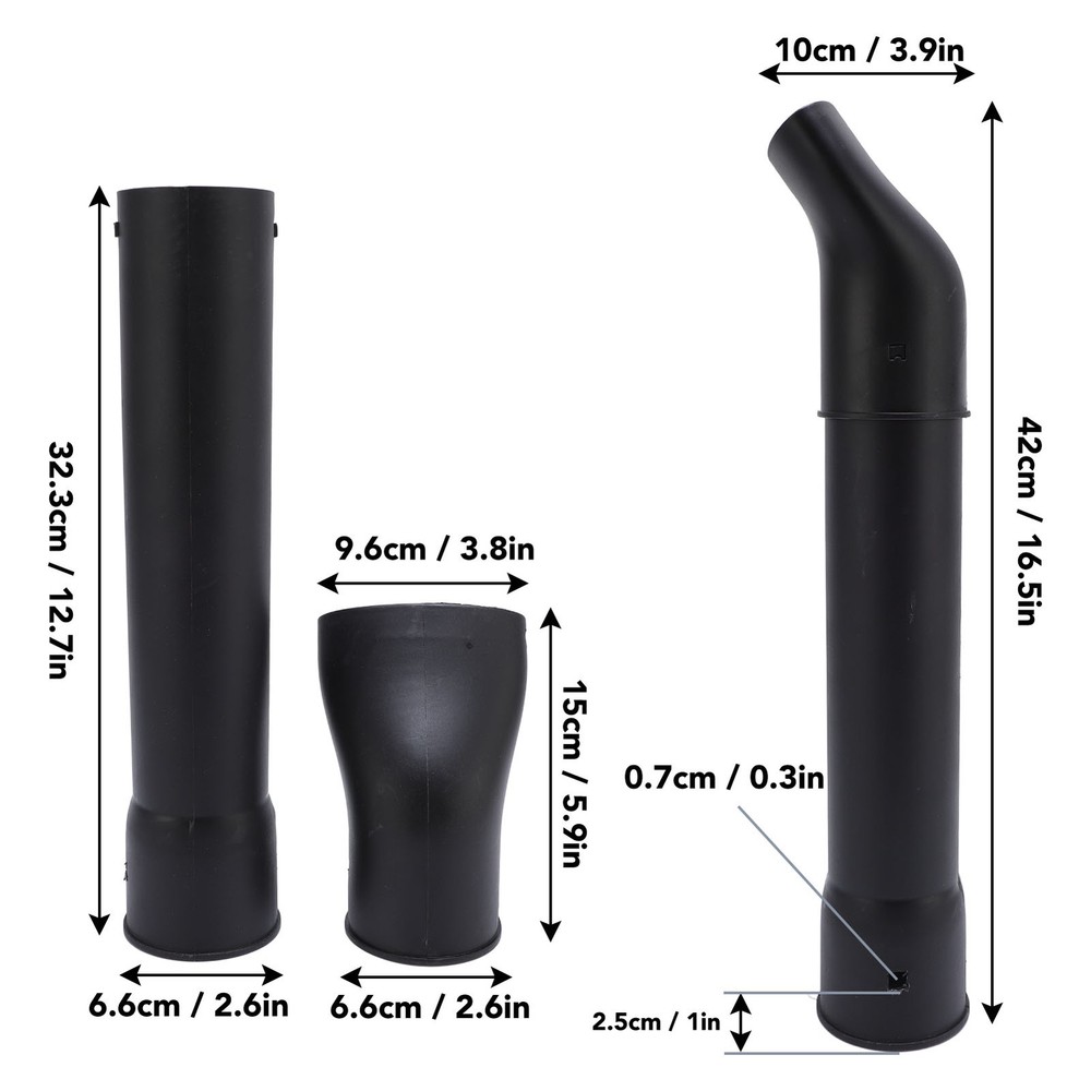 Leaf Blower Nozzles ABS Flat End Handheld Car Drying Nozzle Attachments