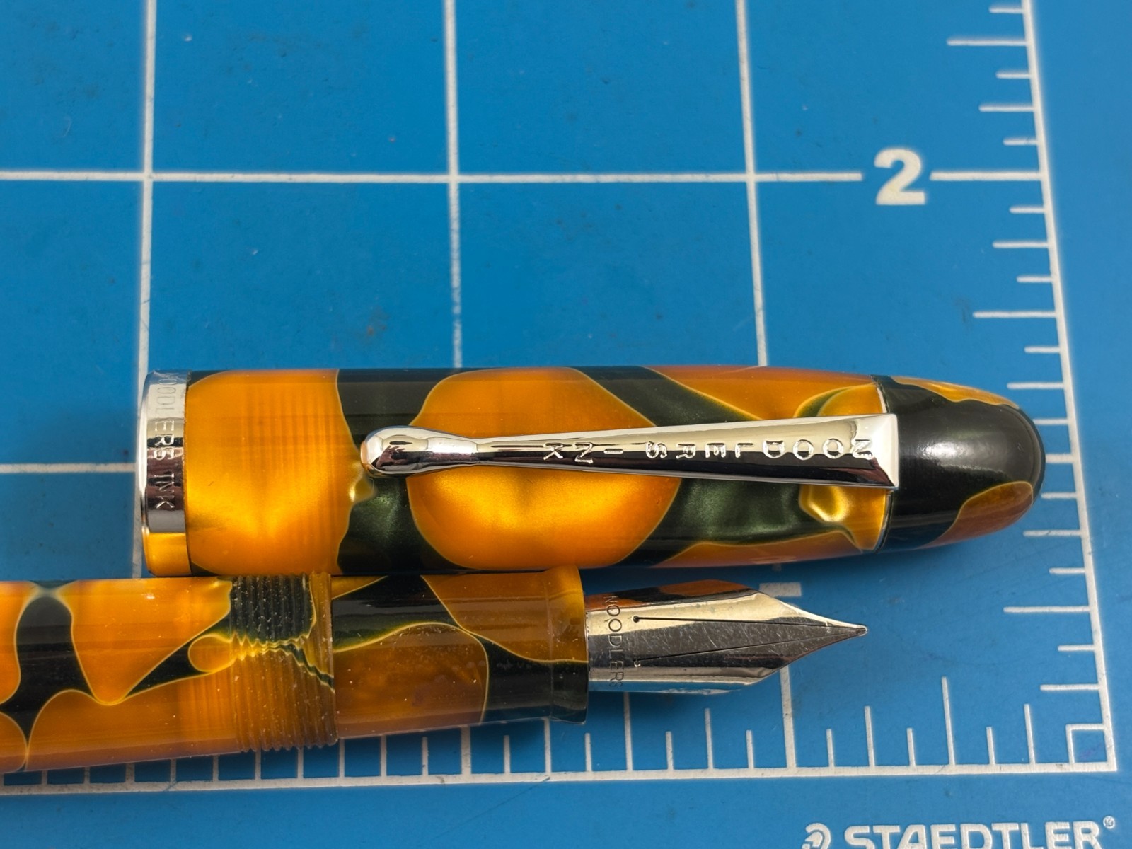 Judd's Very Nice Noodler's Marble Acrylic Piston Fill Fountain Pen w/Medium Nib