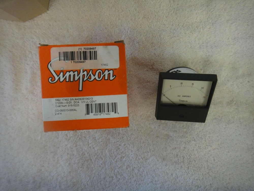 NIB Simpson Panel Meter      17482