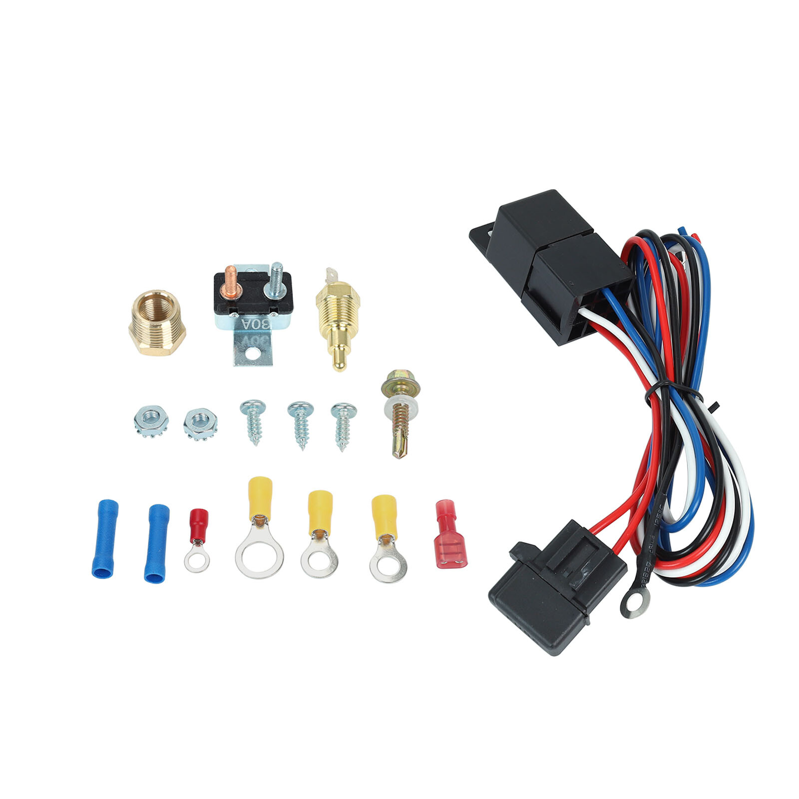 3-Row Radiator +Shroud Fan Relay Kit For 1963-66 Chevy C/K C10/C20/C30 Pickup V8