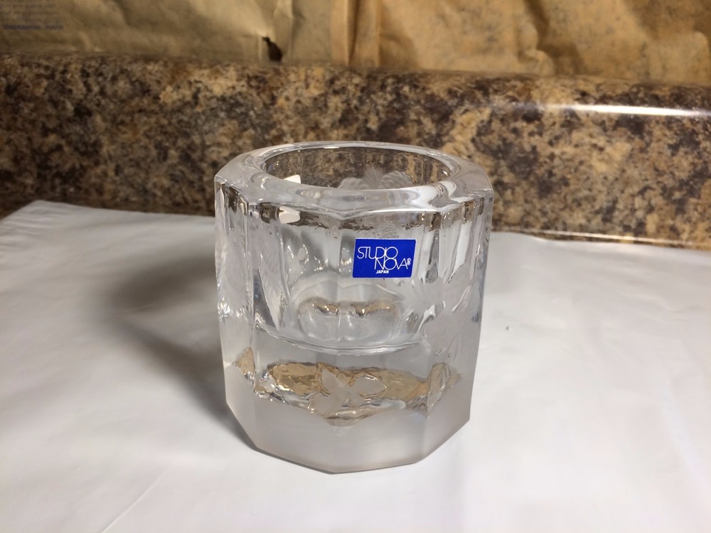 Studio Nova Heavy Crystal Pinecone ~ Fall Candle Holder